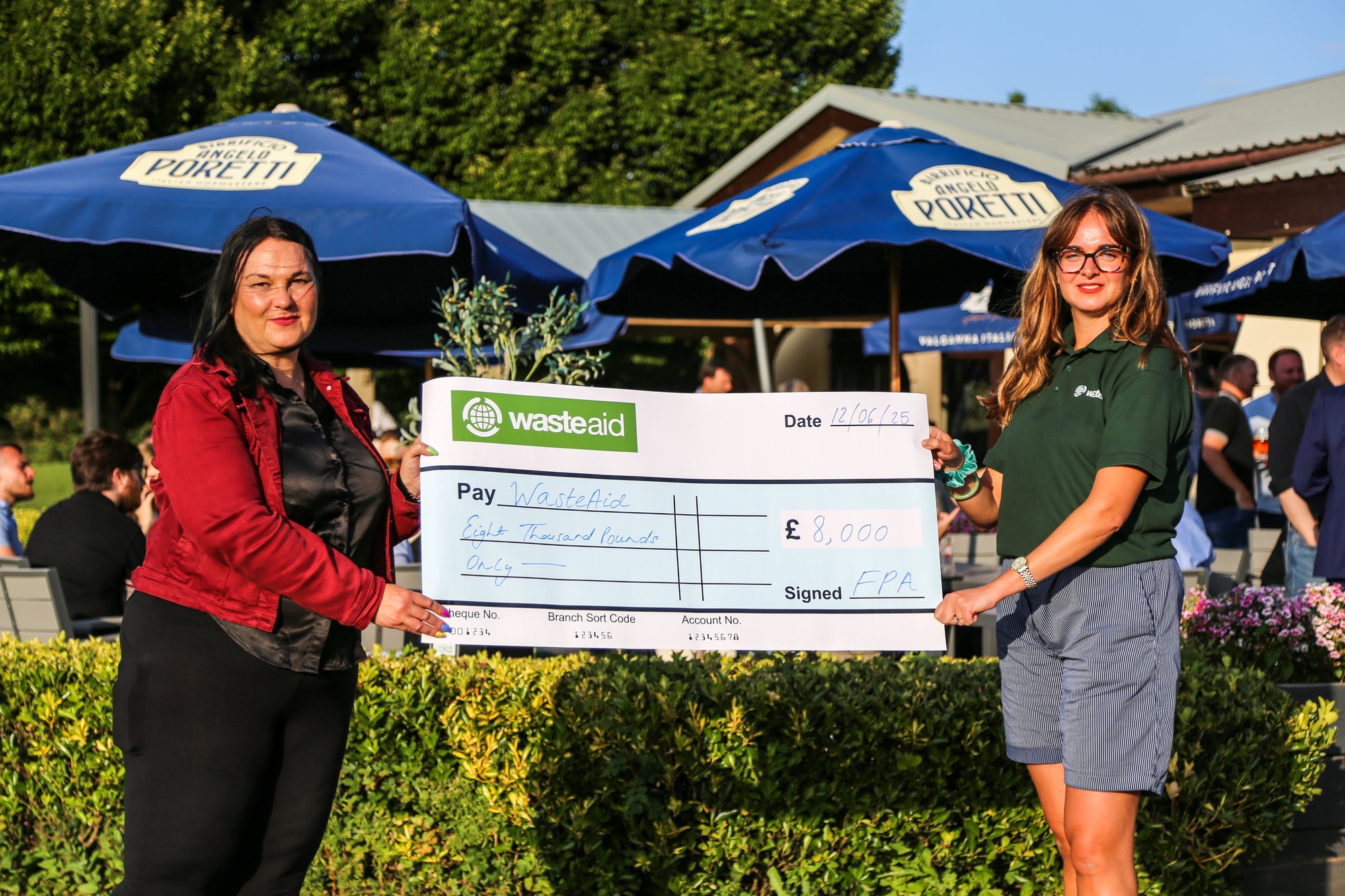 WasteAid Cheque Presentation